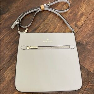 NWOT Kate Spade Sadie North South Crossbody Leather Bag Grey